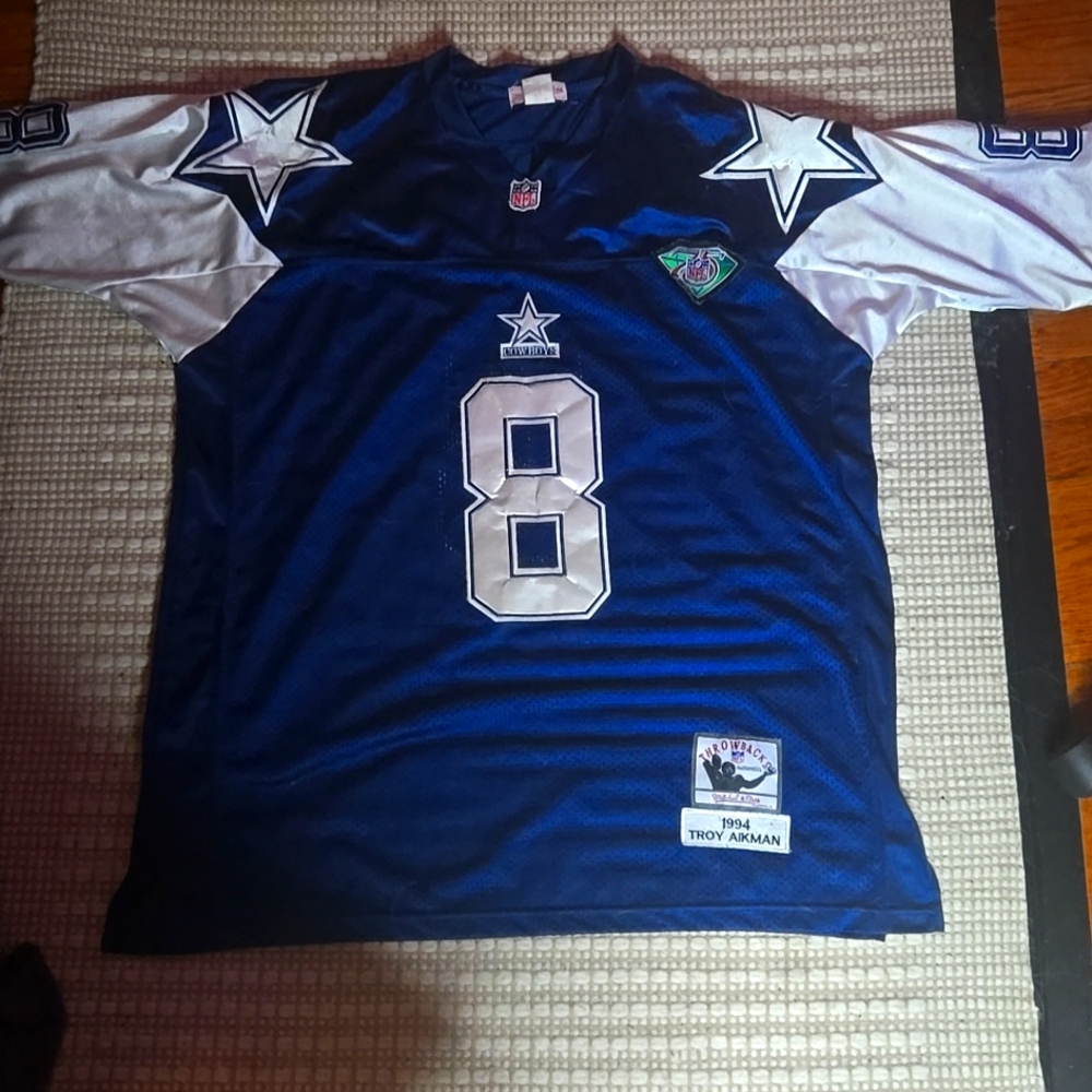 Troy Aikman 1994 75th Mitchell&Ness authentic jersey also have Tony Dorsett jers